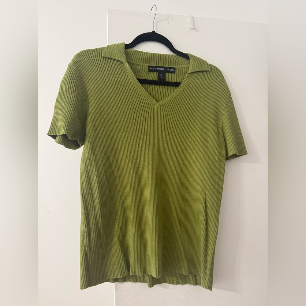 Y2K Collared Short Sleeve Women’s Sweater